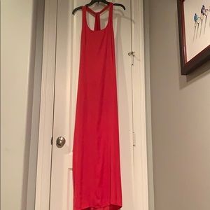 BCBG - Pink/raspberry full length racer back dress